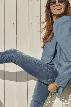 Le Temps des Cerises 300/16 Slim By Veronika Loubry Jeans Bleu N°3 Blue Outlet