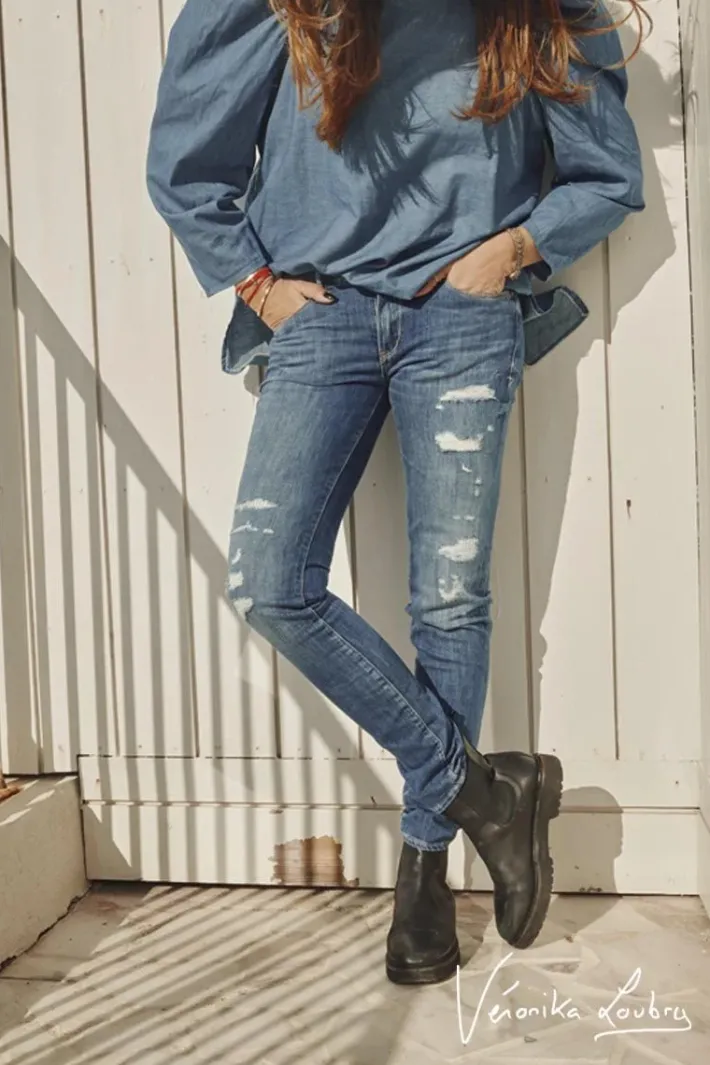 Le Temps des Cerises 300/16 Slim By Veronika Loubry Jeans Bleu N°3 Blue Outlet