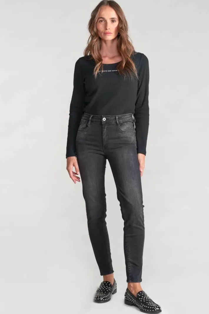 Le Temps des Cerises Acya Pulp Slim Taille Haute 7/8Eme Jeans Noir N°1 Black / Black New