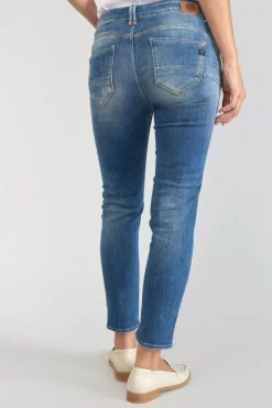 Le Temps des Cerises Anil Pulp Slim Taille Haute 7/8Eme Jeans Destroy Bleu N°3 Blue Discount