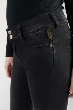 Le Temps des Cerises Bari Ultra Pulp Slim Taille Haute 7/8Eme Jeans Noir N°1 Black Clearance