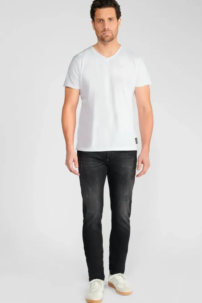 Le Temps des Cerises Basic 600/17 Adjusted Jeans Destroy Noir N°1 Black-Black New