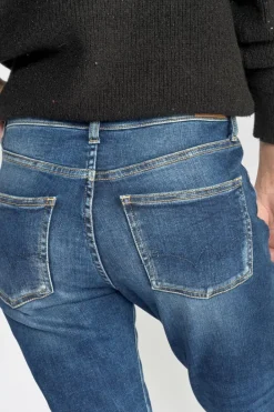 Le Temps des Cerises Basic 400/17 Mom Taille Haute 7/8Eme Jeans Destroy Bleu N°2 Blue Discount