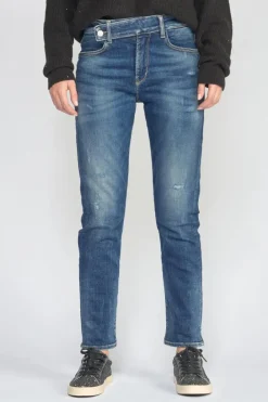 Le Temps des Cerises Basic 400/17 Mom Taille Haute 7/8Eme Jeans Destroy Bleu N°2 Blue Discount