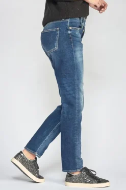 Le Temps des Cerises Basic 400/17 Mom Taille Haute 7/8Eme Jeans Destroy Bleu N°2 Blue Discount