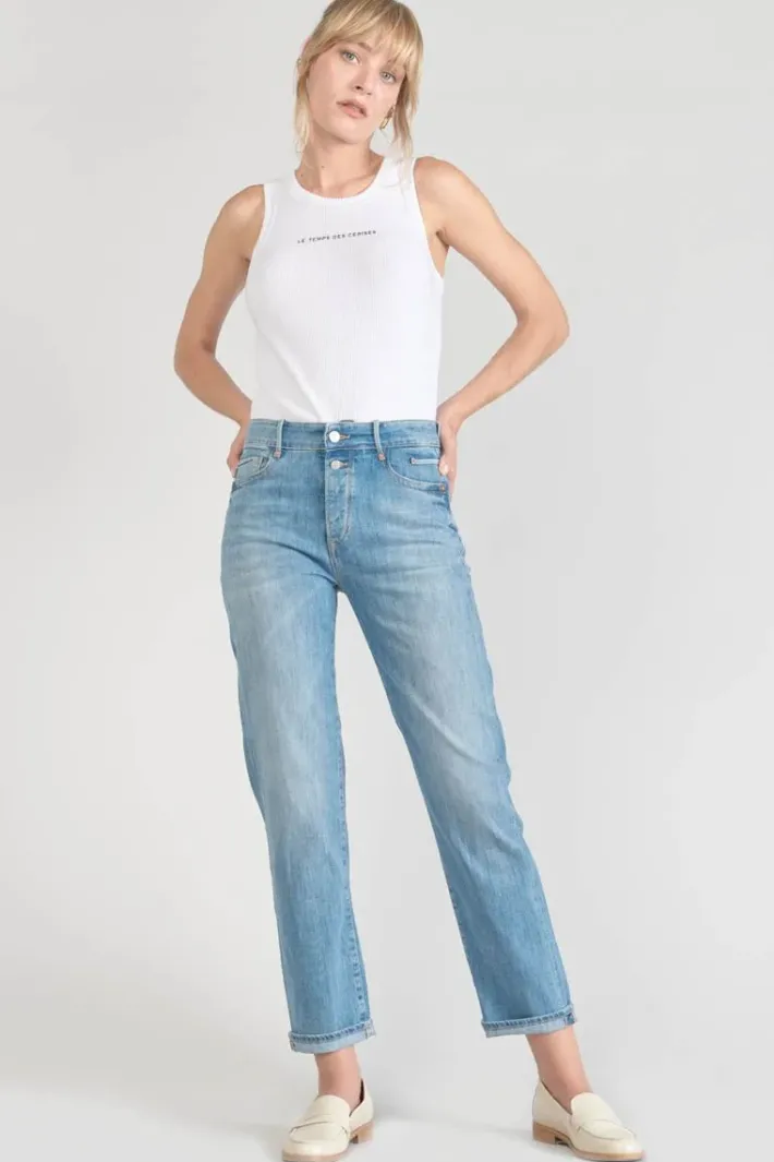 Le Temps des Cerises Basic 400/18 Mom Taille Haute 7/8Eme Jeans Bleu N°4 Blue Fashion