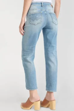 Le Temps des Cerises Basic 400/17 Mom Taille Haute 7/8Eme Jeans Destroy Bleu N°4 Blue Sale