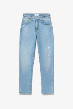 Le Temps des Cerises Basic 400/17 Mom Taille Haute 7/8Eme Jeans Destroy Bleu N°4 Blue Sale