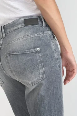 Le Temps des Cerises Basic 400/18 Mom Taille Haute 7/8Eme Jeans Gris N°3 Grey Clearance