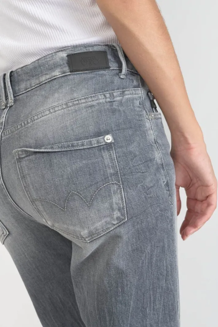 Le Temps des Cerises Basic 400/18 Mom Taille Haute 7/8Eme Jeans Gris N°3 Grey Clearance