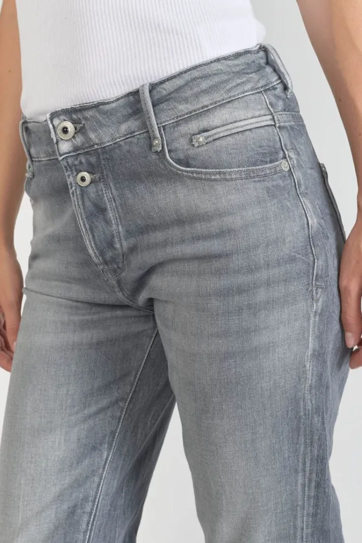 Le Temps des Cerises Basic 400/18 Mom Taille Haute 7/8Eme Jeans Gris N°3 Grey Clearance