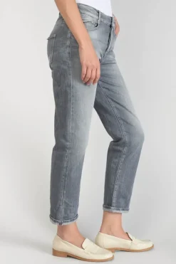 Le Temps des Cerises Basic 400/18 Mom Taille Haute 7/8Eme Jeans Gris N°3 Grey Clearance