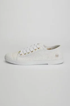 Le Temps des Cerises Baskets Basic A Dentelle Blanche Margaux Cheap