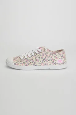 Le Temps des Cerises Baskets Basic A Motif Fleuri Pinkou Cheap