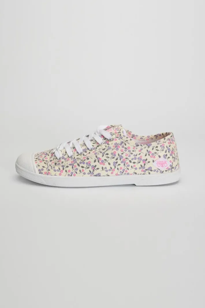 Le Temps des Cerises Baskets Basic A Motif Fleuri Pinkou Cheap