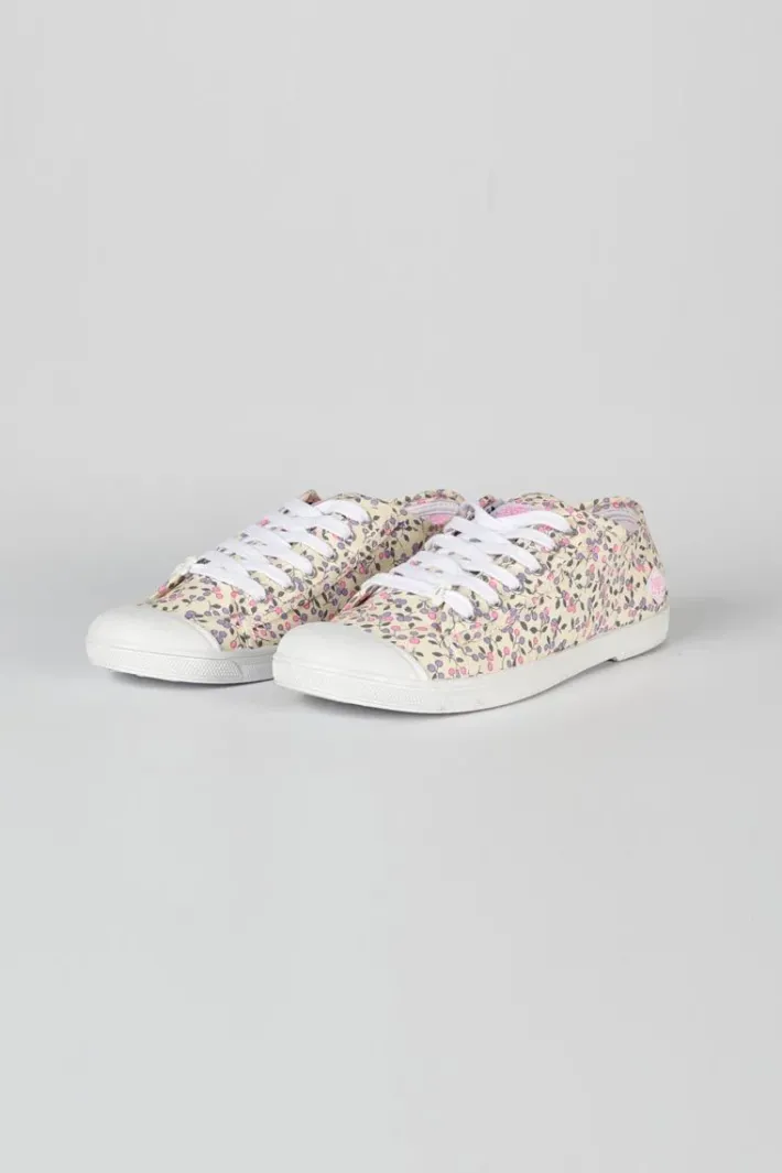 Le Temps des Cerises Baskets Basic A Motif Fleuri Pinkou Cheap