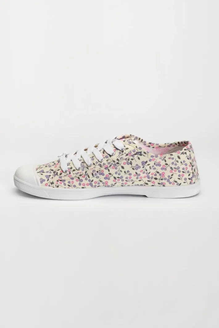 Le Temps des Cerises Baskets Basic A Motif Fleuri Pinkou Cheap