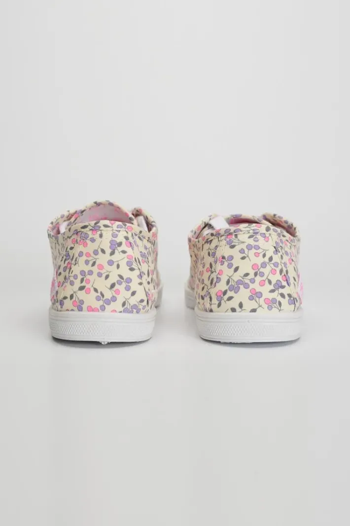Le Temps des Cerises Baskets Basic A Motif Fleuri Pinkou Cheap
