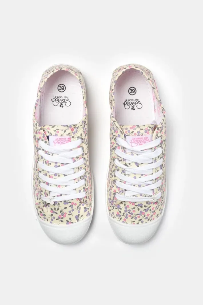 Le Temps des Cerises Baskets Basic A Motif Fleuri Pinkou Cheap