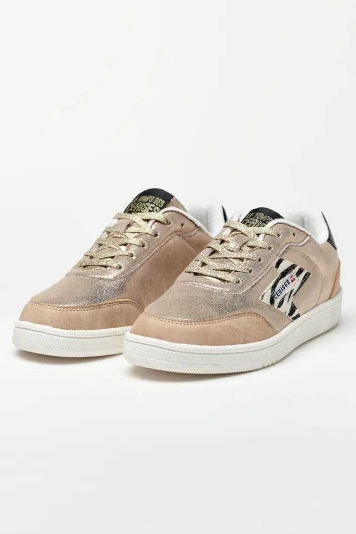 Le Temps des Cerises Baskets Flash Dorees Gold Sale
