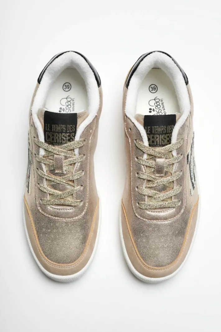 Le Temps des Cerises Baskets Flash Dorees Gold Sale