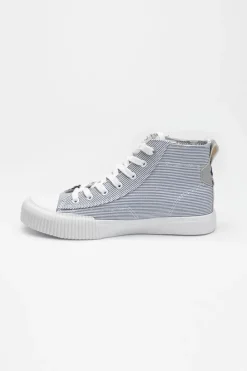 Le Temps des Cerises Baskets Montantes Harlo Rayees Stripes Shinny Sale