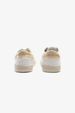 Le Temps des Cerises Baskets Soho Blanches A Paillettes Dorees Gold Hot