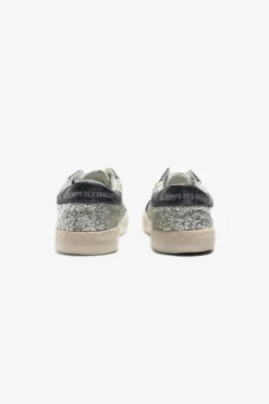 Le Temps des Cerises Baskets Soho Bleues A Paillettes Argentees Shiny New