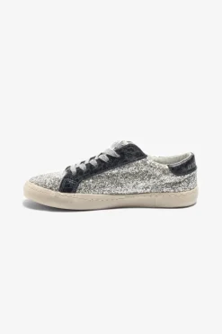 Le Temps des Cerises Baskets Soho Bleues A Paillettes Argentees Shiny New