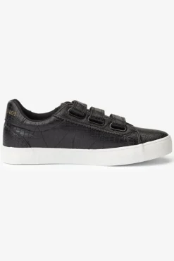 Le Temps des Cerises Baskets Vic Noires Effet Python Black / Gold Discount