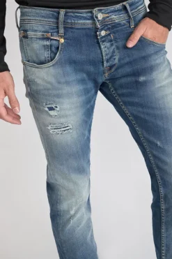 Le Temps des Cerises Bellarys 800/12 Regular Jeans Destroy Vintage Bleu N°3 Blue Clearance