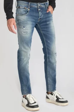 Le Temps des Cerises Bellarys 800/12 Regular Jeans Destroy Vintage Bleu N°3 Blue Clearance