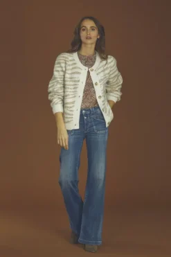 Le Temps des Cerises Beni Pulp Flare Taille Haute Jeans Bleu N°2 Blue Best Sale