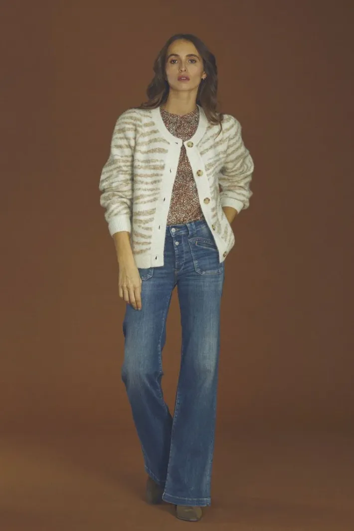 Le Temps des Cerises Beni Pulp Flare Taille Haute Jeans Bleu N°2 Blue Best Sale
