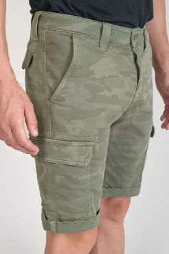 Le Temps des Cerises Bermuda Army Jogg Damon Kaki Camo Khaki Camo Best Sale