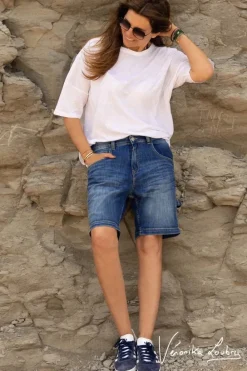 Le Temps des Cerises Bermuda Charpentier En Jeans Bleu By Veronika Loubry Blue Discount