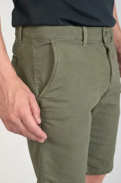 Le Temps des Cerises Bermuda Chino Jogg Swoop Kaki Leaf Sale