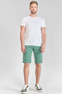 Le Temps des Cerises Bermuda Chino Jogg Swoop Vert D'Eau Oil Cheap
