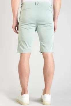 Le Temps des Cerises Bermuda Dromel Vert D'Eau Clair Grey Mist Best Sale