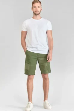 Le Temps des Cerises Bermuda Luberon Kaki Vert Khaki Fashion
