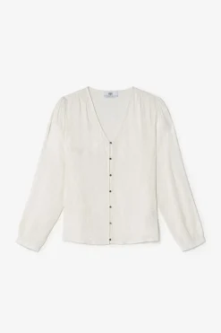 Le Temps des Cerises Blouse Frano En Jacquard Creme Ice Cream Best