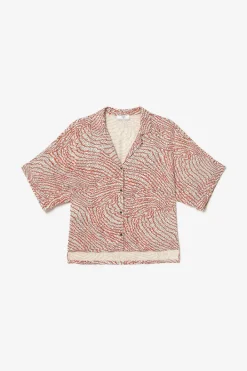 Le Temps des Cerises Blouse Freila A Motif Orange Et Noir Orange Zebra Best Sale