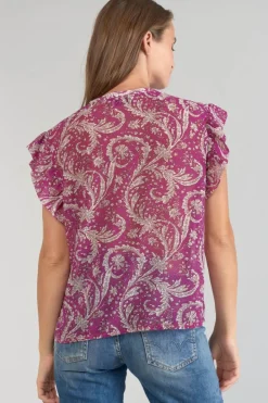 Le Temps des Cerises Blouse Suri Violine A Motif Cachemire Aster Store