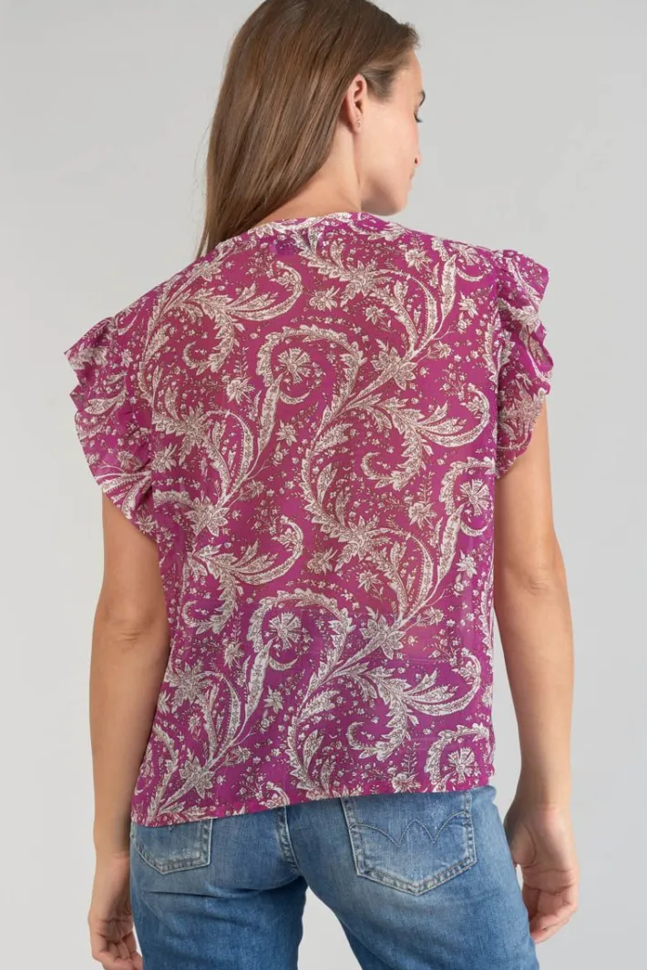 Le Temps des Cerises Blouse Suri Violine A Motif Cachemire Aster Store