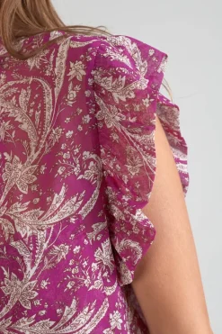 Le Temps des Cerises Blouse Suri Violine A Motif Cachemire Aster Store