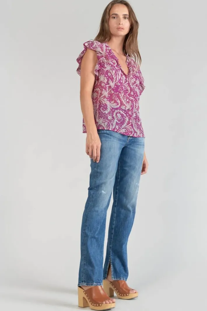 Le Temps des Cerises Blouse Suri Violine A Motif Cachemire Aster Store