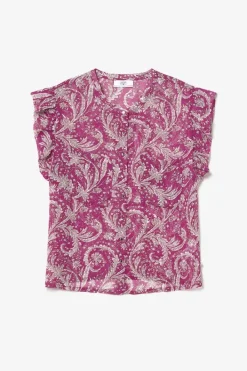 Le Temps des Cerises Blouse Suri Violine A Motif Cachemire Aster Store