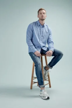 Le Temps des Cerises Camoins 700/11 Adjusted Jeans Destroy Bleu N°3 Blue Sale
