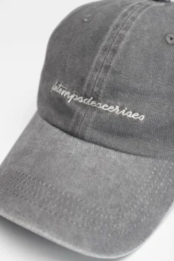 Le Temps des Cerises Casquette Meziane Grise Delavee Black Cheap