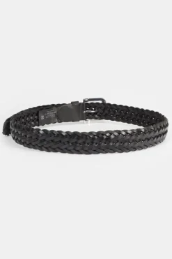 Le Temps des Cerises Ceinture Brazol En Cuir Noir Tresse Black Store